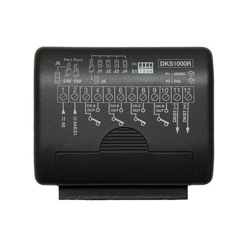 Kit clavier aluminium rétroéclairé Cardin DKS1000 + interface décodeur d&39automatisme de portail 4ch