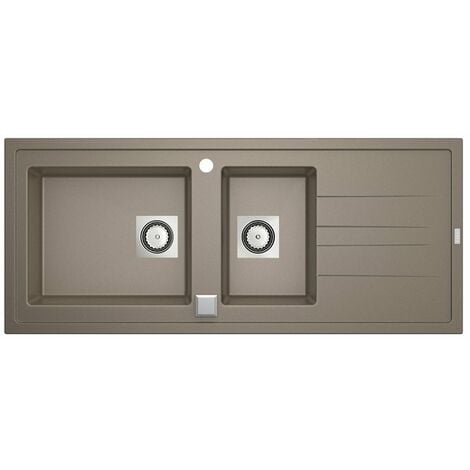 CAREA - Évier à encastrer ARCOS 2 cuves taupe