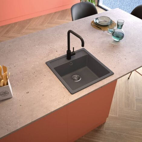 CAREA - Evier à encastrer ESSENTIA Gris béton
