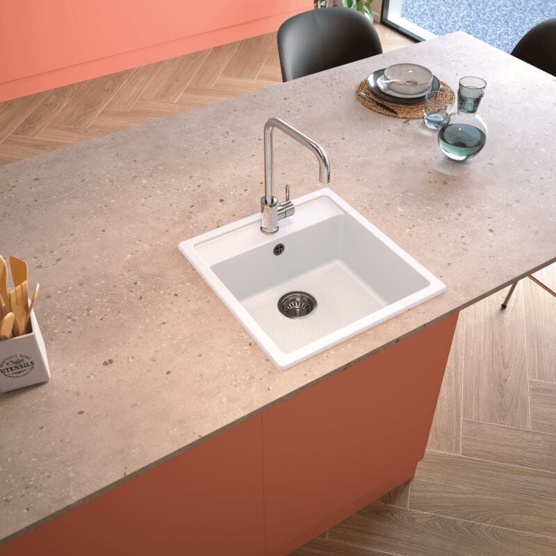 CAREA - Evier à encastrer ESSENTIA Blanc