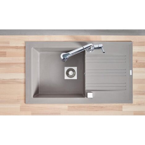 CAREA - Évier à encastrer MUSCADE 1 cuve taupe - Couleur - Taupe