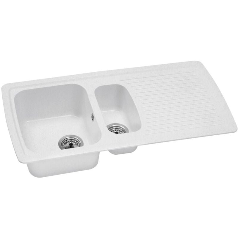 Carea - Evier à encastrer vénus 1,5 cuve Blanc
