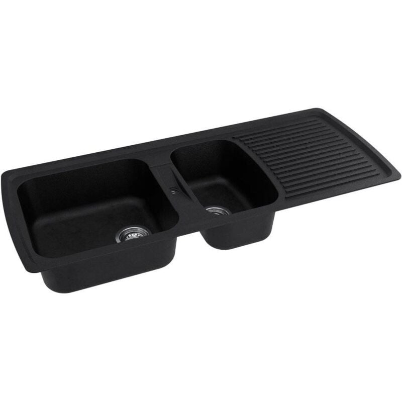 Carea Cuisine&bain - CAREA - Évier à encastrer VÉNUS 2 cuves - Couleur - Noir - Noir