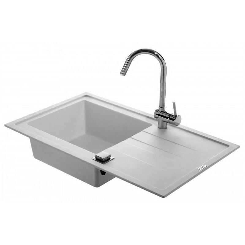 Carea - Évier Granit arcos 1 bac Blanc