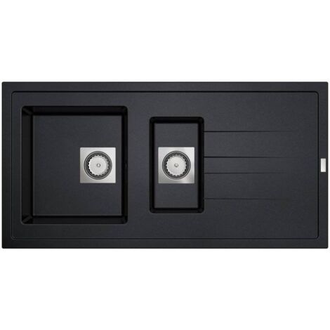 CAREA - Évier Granit ARCOS 1,5 cuve - Couleur - Noir - Noir