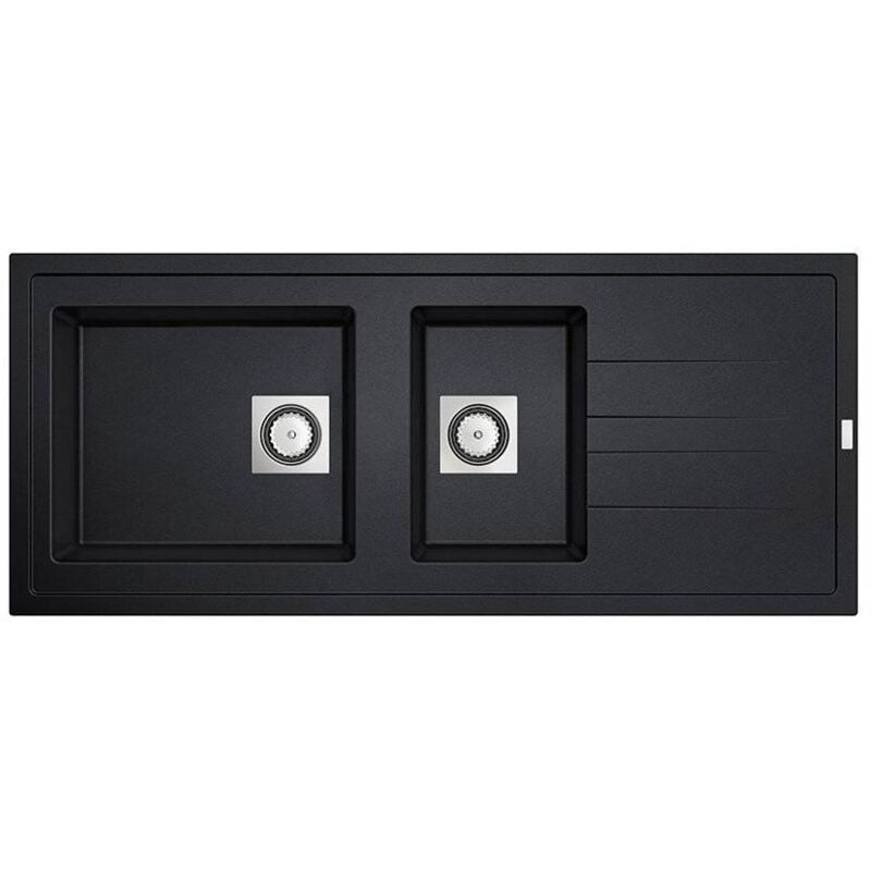 Carea - Évier Granit arcos 2 bacs Noir