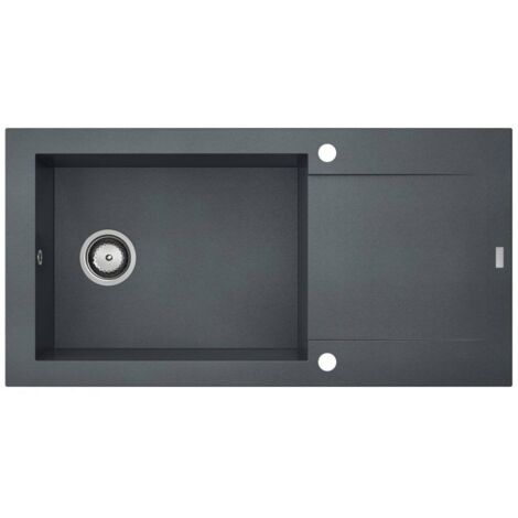 CAREA - Évier Granit BALSA 1 giga cuve - Couleur - Gris béton