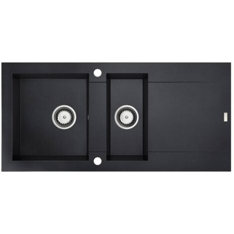 CAREA - Évier Granit BALSA 1,5 cuve - Couleur - Noir