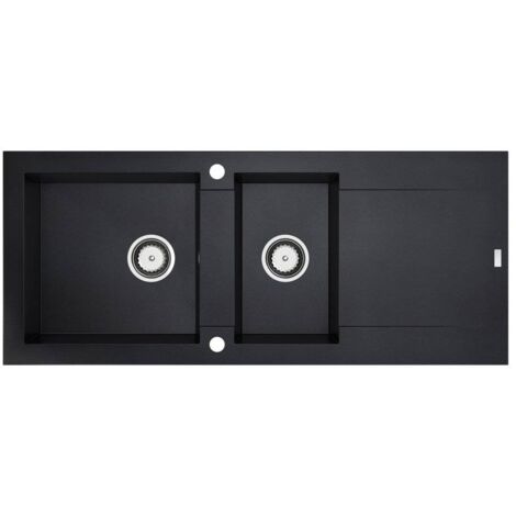 CAREA - Évier Granit BALSA 2 cuves - Couleur - Noir