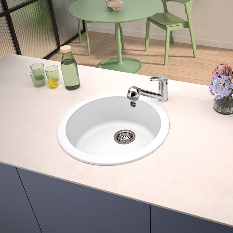 Carea Cuisine&bain - carea - Evier rond sous et sur plan mirade Blanc