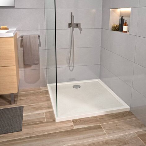 CAREA - Receveur CAPRI Grip 90x90 - Gris