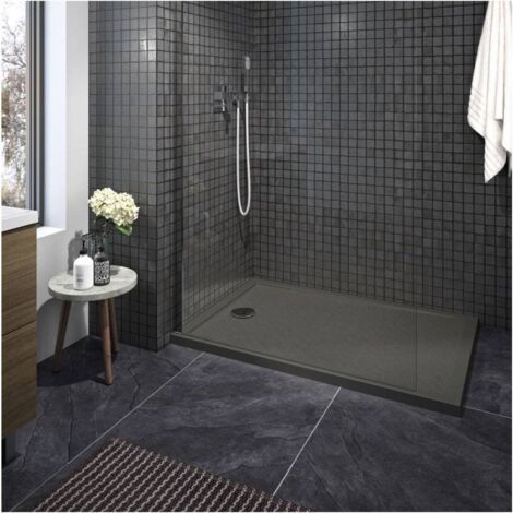 CAREA - Receveur CAPRI rectangle 80x120 cm - Couleur receveur - Gris - Gris