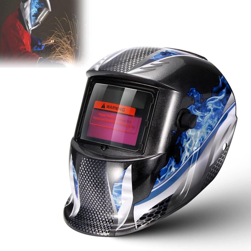 Careta - Casco de soldadura automático, color real, oscurecimiento y protección fotoeléctrica, capucha sensible para la mayoría de las aplicaciones.