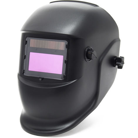 Careta de soldadura automática Black, oscurecimiento completamente automático, gran campo de visión