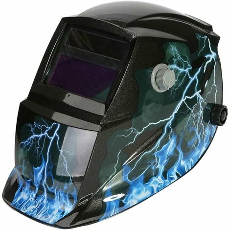 Careta de soldadura automática - Máscara de soldadura con 2 lentes y 2 sensores de filtro de sombra ajustables DIN9-13 para soldadura por arco MIG, TIG, MAG [Clase de eficiencia energética A+++]