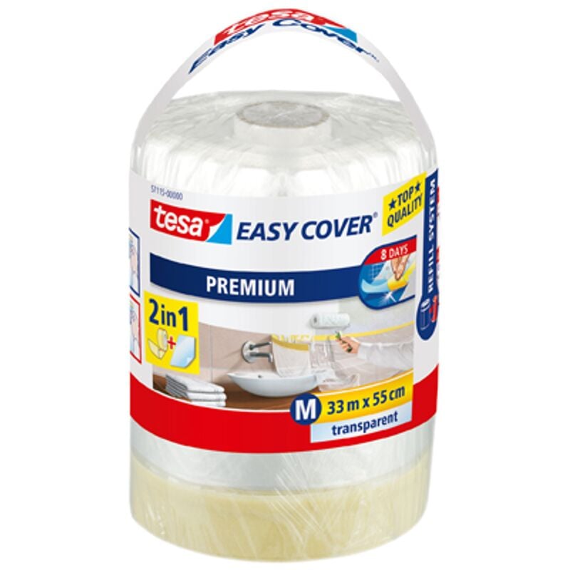 

Tesa - Carga de protección de lona y cinta adhesiva 33mx55cm transparente Easy Cover' - Transparent