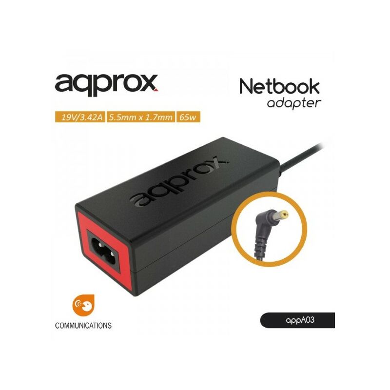 

Cargador especifico para portatil acer 65w adap. 19v/3.42a 5.5*1.7mm p/n:appa03 - Approx