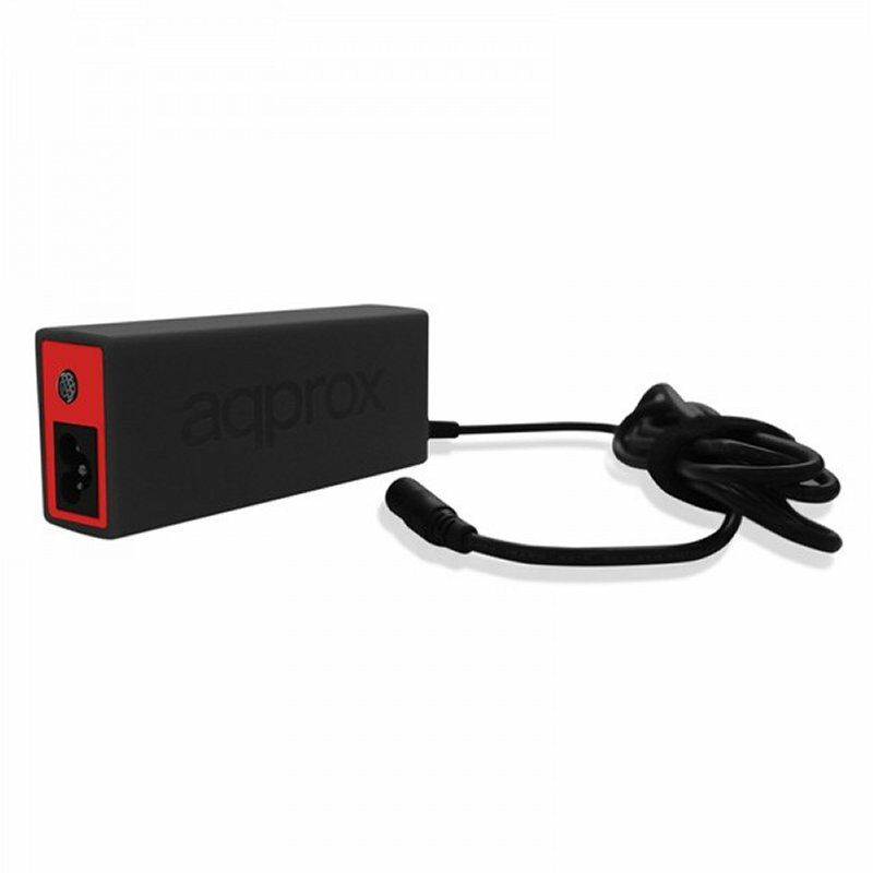 

Cargador approx universal automatico para portatil 100w coche y red domestica color negro/rojo