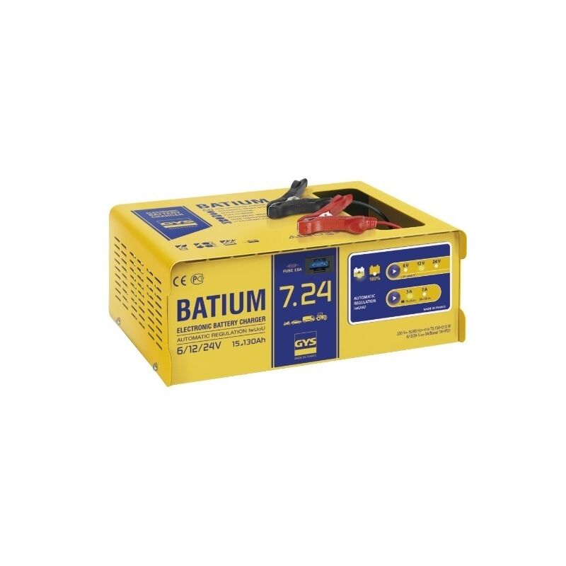 

Cargador Autom.Batium 7/24 230V-6/12/24V Gys 379024502