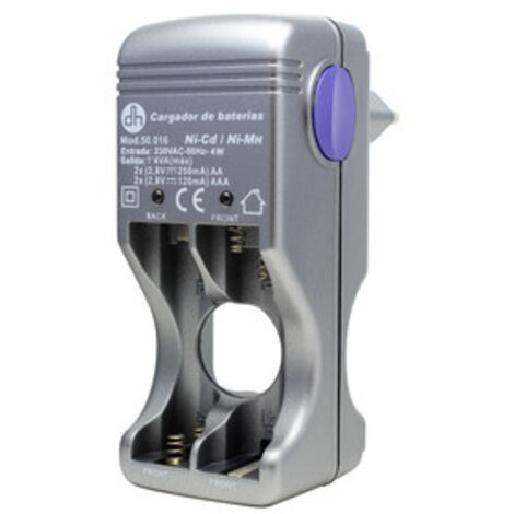 Cargador Baterias R6 AA Y R3 AAA Enchufable A 230Vac