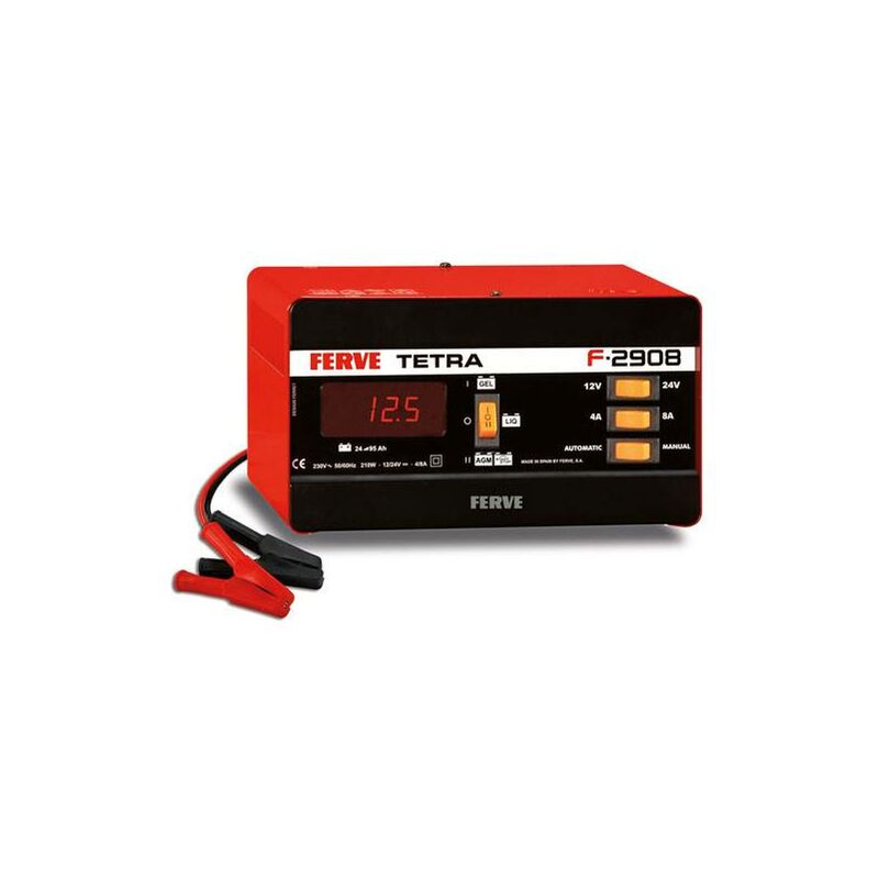 

Ferve - Cargador baterias tetra 12 v/24 v, 4-8 a min, 24 ah / max, 95 ah