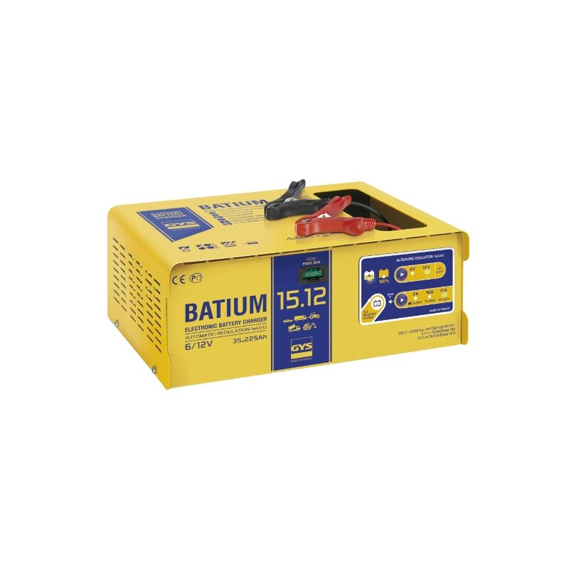 

GYS - Cargador BATIUM 15/12 CARGADOR AUTOM.BATIUM 15/12 230V-6/12V