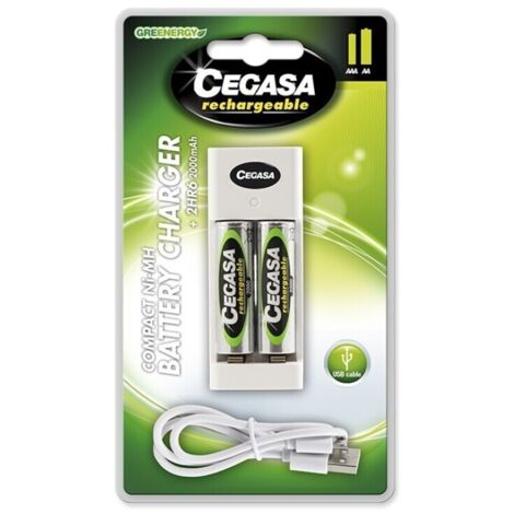 Cargador CEGASA Compact 2HR6 2000MAH