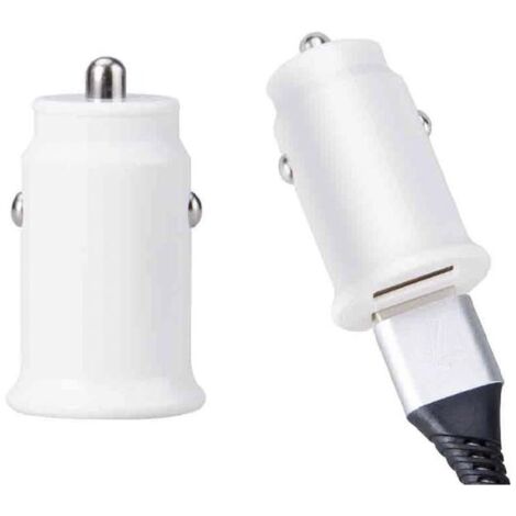 Cargador Coche AVANT Connect  Cargador mechero  Doble Puerto USB  Cargador movil con Carga rapida  Blanco