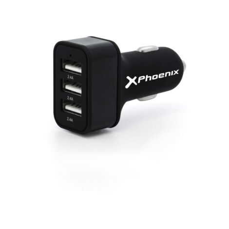 CARGADOR COCHE UNIVERSAL PHOENIX PHCARCHARGER3USB 5V 3 X USB 7.2A NEGRO PHCARCHARGER3USB