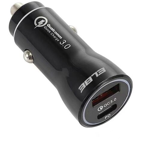 CARGADOR COCHE USB+TIPO C PD+QC3.0 - 20 W