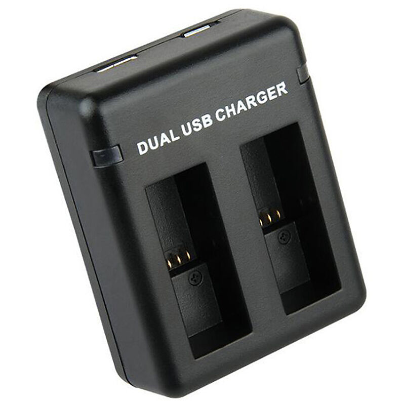 

Cargador de bateria AHDBT-901 con dos ranuras / cable USB compatible con la camara GoPro 9, Negro