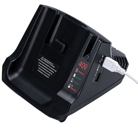 Cargador de batería de litio para herramientas eléctricas LCS36 LCS40, compatible con baterías de litio Baide de 36 V y 40 V con doble puerto USB.