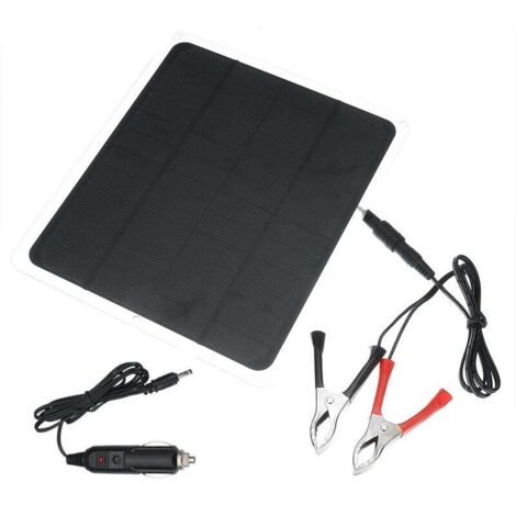 Cargador de batería solar de carga lenta (20 W/12 V) para mantenimiento de autocaravanas marinas