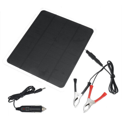 Cargador de batería solar de carga lenta (20 W/12 V) para mantenimiento de autocaravanas marinas