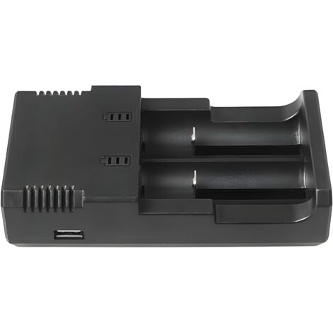 Cargador de batería YMYNY 18650 Cargador de batería universal Carga rápida inteligente Cabezal de 2 ranuras