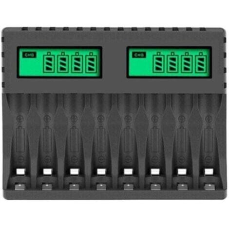 Cargador de batería ZVD con pantalla LCD, 8 ranuras, cargadores inteligentes para baterías recargables AA/AAA NiCd NiMh, cargador AA AAA.