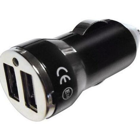 Cargador de baterias con dos enchufes usb para encendedor de cigarros s2614g