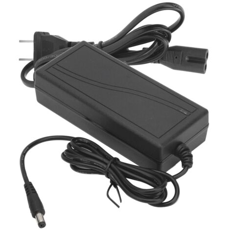 Cargador de baterías de litio de 42 V y 2 A para patinete/bicicleta eléctrica, con protección contra sobrecarga y cortocircuito.