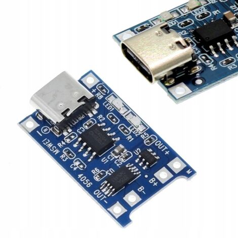 Cargador de baterías LI-ION con USB Tipo C 5V 1A con protección