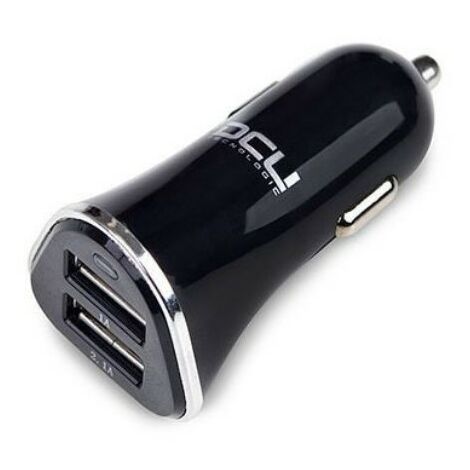 DCU TECNOLOGIC Dcu Cargador Usb Doble Coche Negro