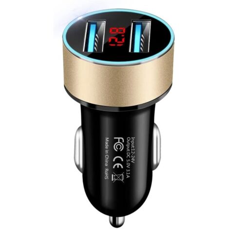 Cargador de coche inteligente multifuncional Nuevo cargador de coche Cargador de coche digital Cargador de coche USB dual Cargador de coche universal