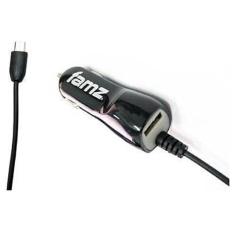 Cargador de coche micro-usb negro de 1200 mah