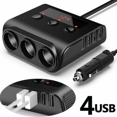 Cargador USB Para moto 2 USB + Slot encendedor 12V + brujula