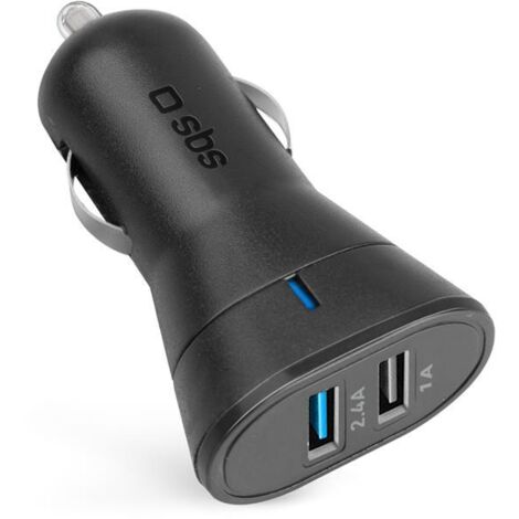 Cargador de Coche SBS ‎TECR2USB24AFAST USB x 2 2400 mAh 8018417237249 S5608285 SBS