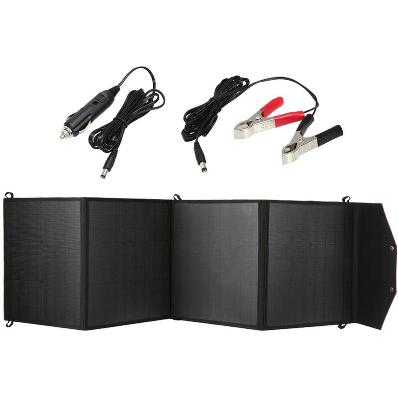 

Cargador de panel solar plegable de 80 W, con 2 puertos USB