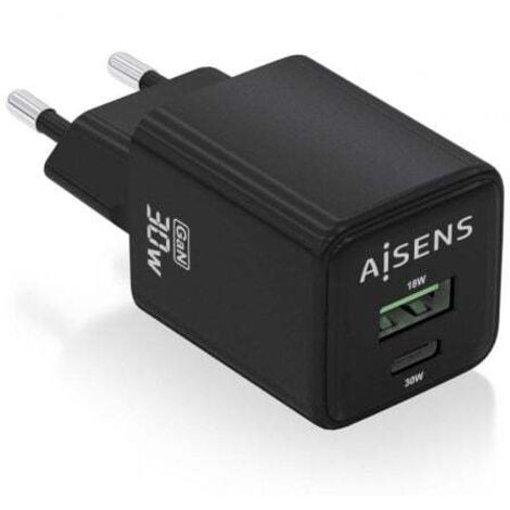 Cargador de Pared Aisens ASCH-30W2P038-BK Negro 30 W (1 unidad)