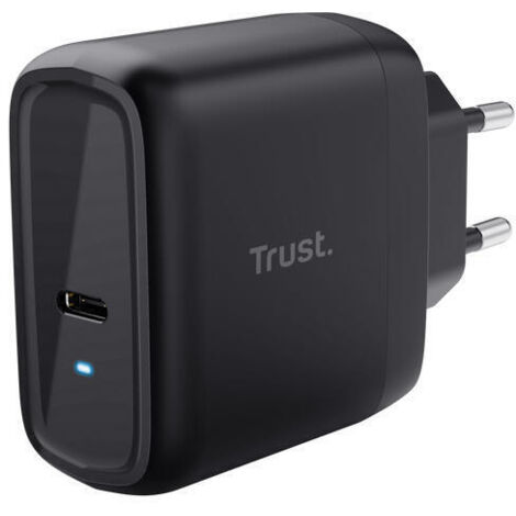 Cargador de Pared + Cable USB-C Trust 24817 Negro 65 W