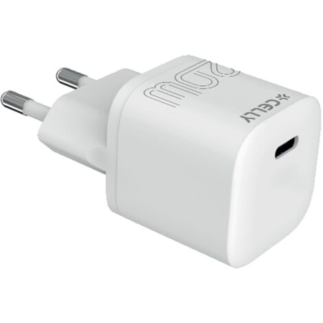 Cargador de Pared Celly UCTC1USBC20WWH Blanco 20 W