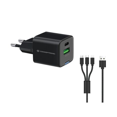 Cargador de Pared Conceptronic 120550503101 Negro 33 W (2 Unidades)