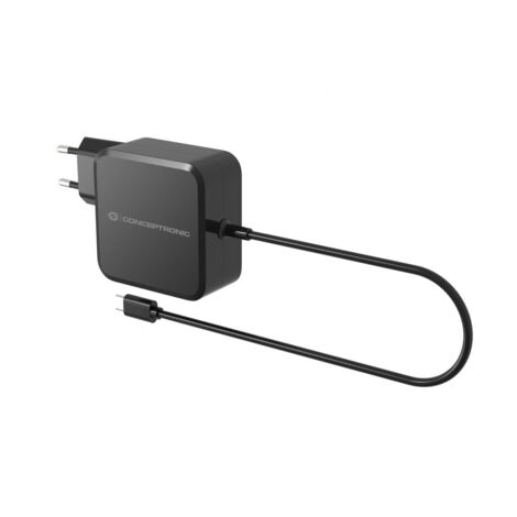 CARGADOR DE PARED CONCEPTRONIC OZUL05BE 100W GaN PD CABLE USB-C  INCORPORADO